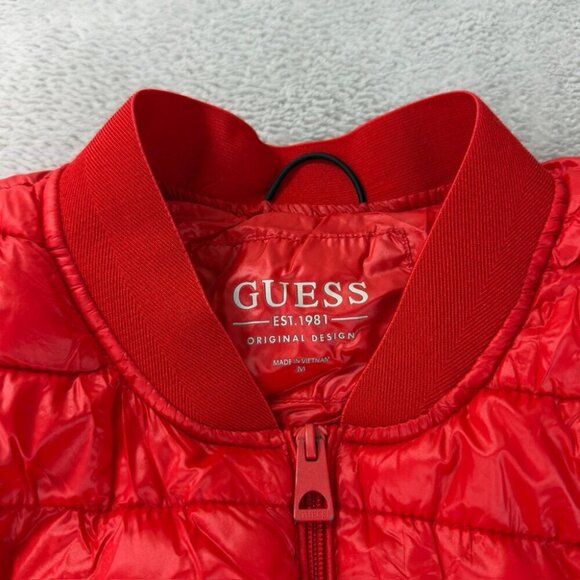 Guess Puffer Red Jacket Men’s Size Medium - Picture 3 of 14